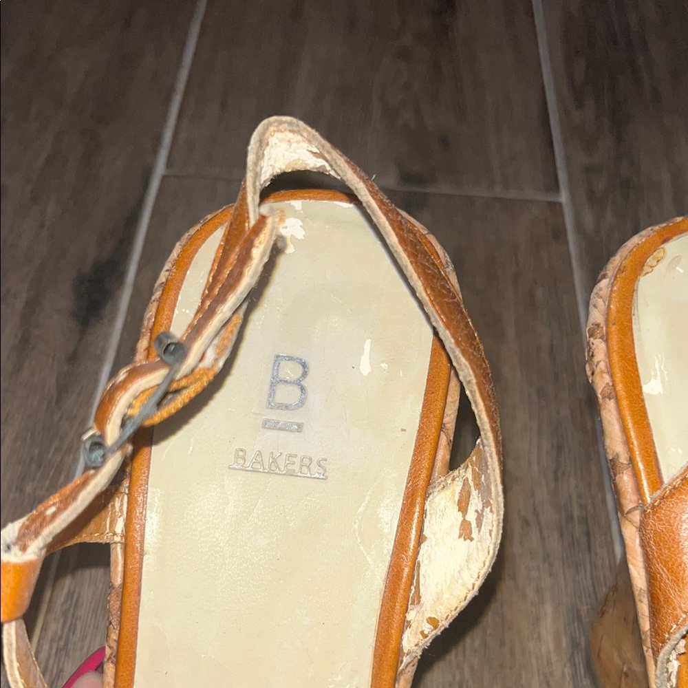 Bakers Brown Wedge Sandals - Picture 4 of 8